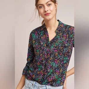 MAEVE Anthropologie Amboseli Button Down Top Size 4 EUC